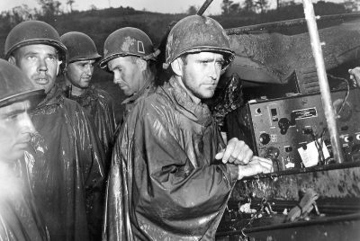 Army in Okinawa on VE Day