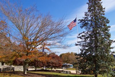 photo of campus in the fall.