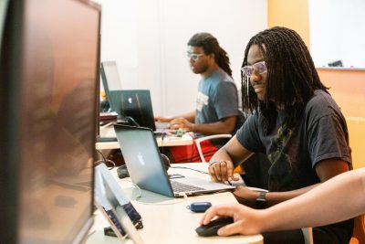 Students working in Learning Factory