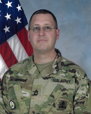 Jeremiah Gwozdziewycz in soldier uniform